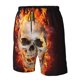 thumbnail image 4 of Balery Satanic Skull Traje de Baño Estilo Hawaiano para Hombre, Shorts de Secado Rápido con Bolsillos-XX-Large, 4 of 6
