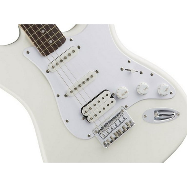ギター Squire Bullet Stratocaster White Fender Squier Bullet Strat HSS HT Electric Guitar, Rosewood