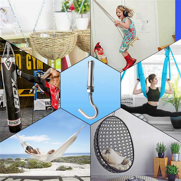 20PCS Concrete Wall Hook, 304 Stainless Steel Expansion Hook Concrete Hook Open Cup Hook Expansion Bolts for Wall (M6)