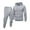735#Gray, variant on Mens Sweat Suit 2 Piece Hoodie & Joggers Tracksuit, Long Sleeve Casual Outfit for Jogging, Gym & Lounge​ Dark Gray 2XL