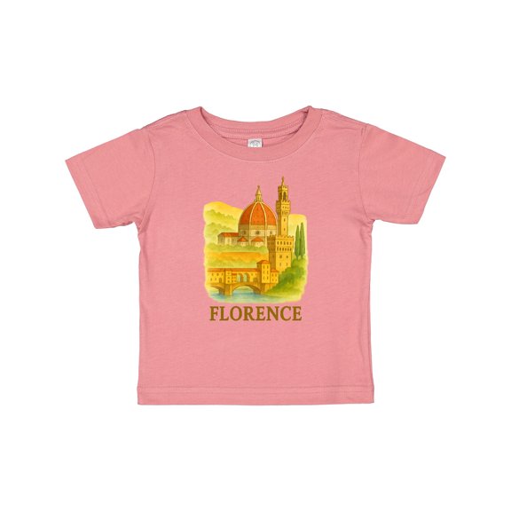 Inktastic Florence Italy Watercolor Art Boys or Girls Baby T-Shirt