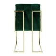 thumbnail image 6 of Karl Hunter Green/Gold Velvet Dining Chairs, Pack of 2 - Button Tufted, Square Arm, Gold Frame, 6 of 9