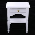 thumbnail image 4 of Dualoai 1/12 Dolls House Miniature Bedside Table Nightstand w/ Drawer Bedroom Furniture, 4 of 8