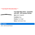 thumbnail image 2 of Front Right Wiper Blade - Compatible with 2020 - 2022 Hyundai Palisade 2021, 2 of 2