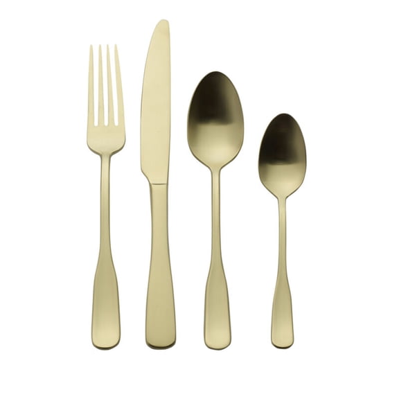 Mikasa Satin Champagne Landyn 16-Piece Flatware Set, Service for 4