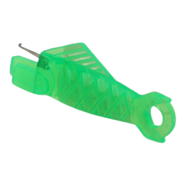 100 Uds enhebradores de agujas en forma de pez verde insertador de agujas de coser máquina de coser enhebrador automático