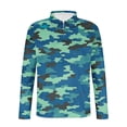 thumbnail image 4 of Blusa y camisa de manga larga con cuello vuelto para hombre, jersey de solapa con cremallera y manga larga, blusa informal estampada para San Valentín, poliéster para hombre, 4 of 5