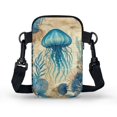 thumbnail image 2 of HELLHERO Travel Crossbody Purse Jellyfish Pattern Stylish Polyester with Zipper Closed Adults 4.33"x1.97"x7.09" Outdoor Travel, 2 of 7