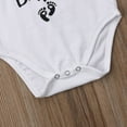 thumbnail image 4 of Faithtur Bébé Filles Garçons Empreinte Lettre Manches Courtes Romper Combinaison, 4 of 6