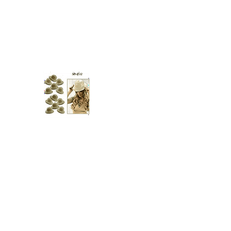 Jungle Kids Costume Adorox 12Pc Khaki Beige Soft Plastic Tan Childs Jungle Safari Pith Sun Hat Costume Birthday Party Favor Kids Halloween Toy ()