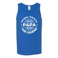 thumbnail image 2 of Wild Bobby, Papa Man Myth Legend Funny Dad Uncle Papa Granpa Dad Gift, Father's Day, Men Graphic Tank Top, Royal, Small, 2 of 4