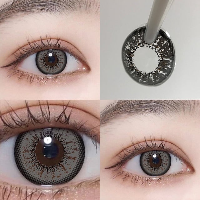 OVOLOOK lentes de contacto para miopía con dioptrías, lentillas de Color Cosplay para ojos, marrón, azul, rojo, verde, Halloween, uso anual, 2 unids/lote por par