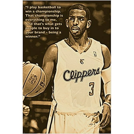 Clippers Basketball Great Chris Paul Quote Sports Photo Poster