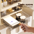 thumbnail image 5 of 4 Capas Caja De Almacenamiento De Cosméticos Multifuncional Belug, Beige, 5 of 5