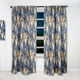 thumbnail image 2 of DESIGN ART Designart 'Gold And Blue Cubes' Mid-CenturyCurtain Single Panel 52 in. wide x 90 in. high - 1 Panel 90 Inches, 2 of 5
