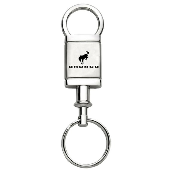 Ford Bronco 2020 Satin Chrome Valet Key Chain (Silver)