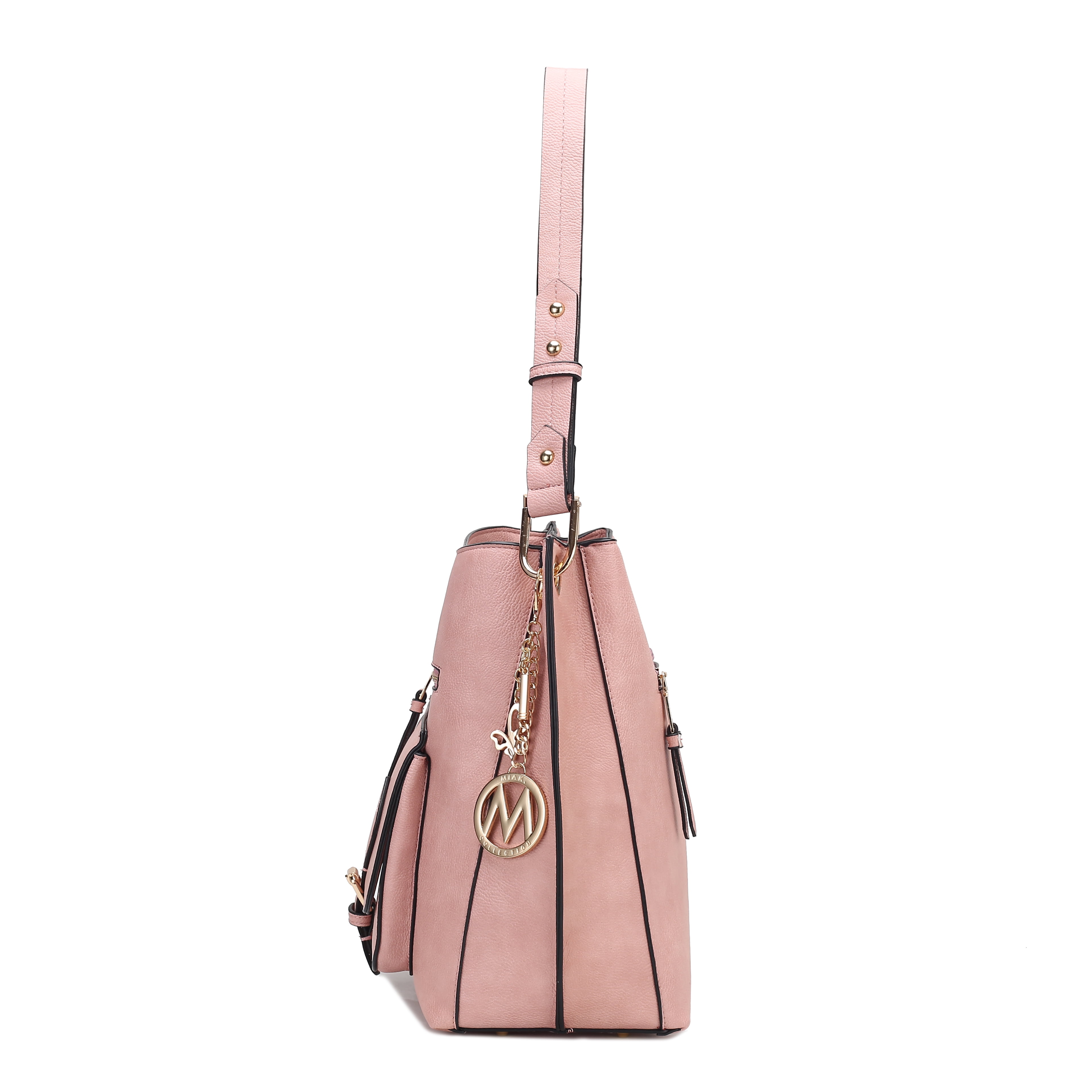 MKF Collection Yves Vegan Leather Women's Hobo Bag, Fashionable Shoulder Purse Handbag by Mia K - Light Blue