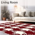 thumbnail image 2 of ODIKA 6'x9' Machine Washable Non-Slip Area Rug, Vintage Cabin Checkered Hearth Accent High Traffic Rug with Pad, Red, 618375, 2 of 8