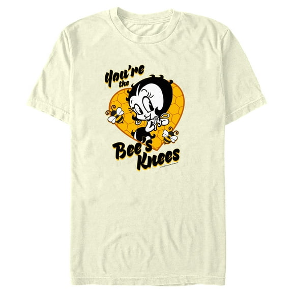 Men's Betty Boop You're the Bee's Knees  Graphic Tee Beige X Large