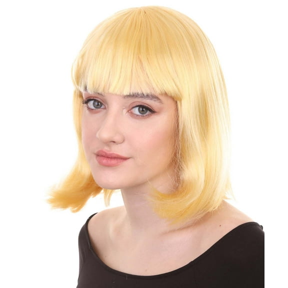 Womens Actress Wig | Blonde Medium Bob Wig | Premium Breathable Capless Cap