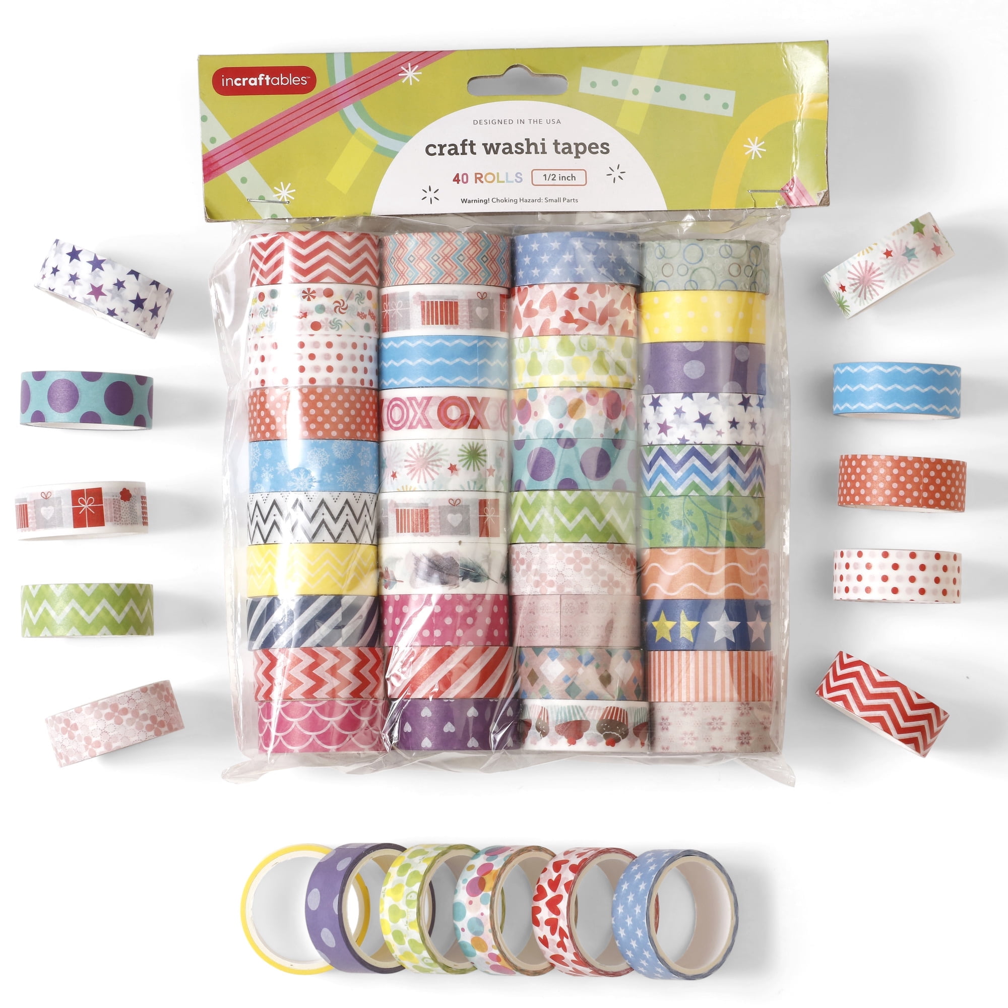6Rolls Pre-Cut PET Decorative Tape, 50mmX2M Pet Adhesive Tape for