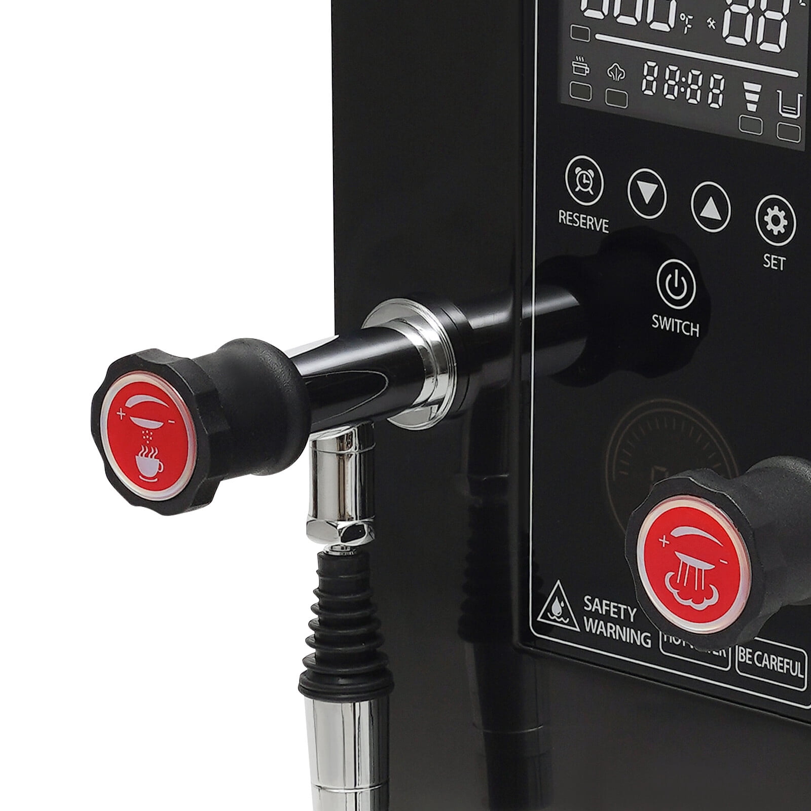 12L Hot Water Dispenser Fixed Time 304 Stainless Steel Hot Water Machine Black 10.23*11.02*25.2in