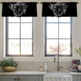 thumbnail image 4 of LALILO Kitchen Curtain Valance Unicorn Coloring Book Tattoo Rod Pocket Window Curtain 52"x 18" Set of 2, 4 of 7