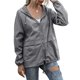 thumbnail image 3 of Impermeables para Mujer, Impermeables, Resistentes Al Viento, Ajustables, con Capucha y Bolsillos. Gris Oscuro S, 3 of 9
