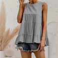 thumbnail image 6 of Women's Summer Casual O-Neck Regular Soild Long Sleeve T-Shirt Blouse womens tops clearance under $5, 6 of 9