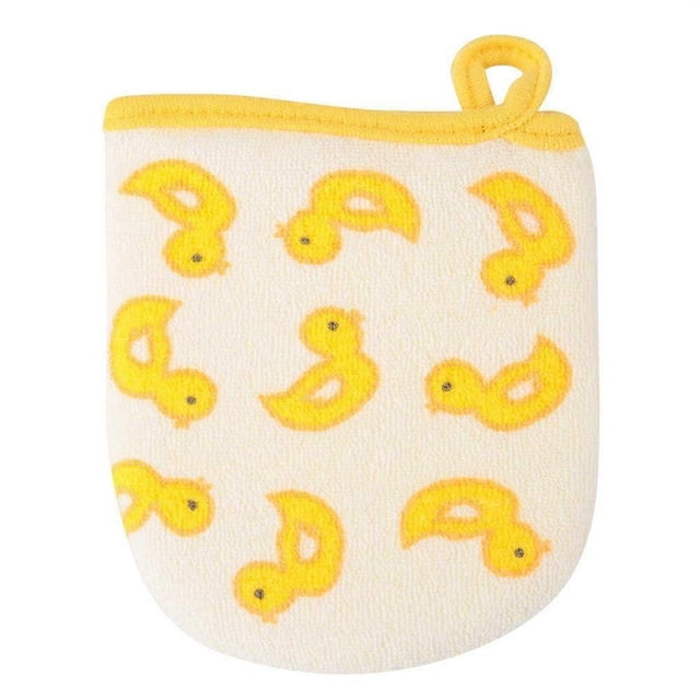 Guantes de ducha de dibujos animados KAIYANG esponja suave para bebés estilo 1 amarillo