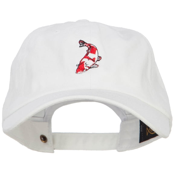 Koi Embroidered Unconstructed Cap - White OSFM