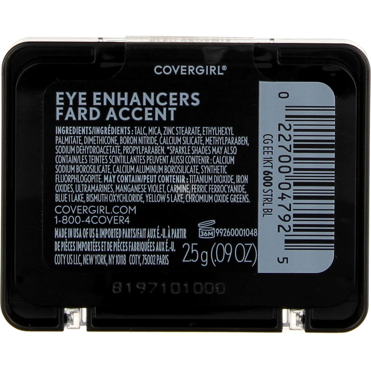 CoverGirl Eye Enhancers 1 Kit Shadow, Sterling Blue [600] 0.09 oz (Pack of 4)