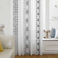 thumbnail image 6 of Black Geometric Sheer Curtains 63 Inches Long, Boho Lines White Modern Abstract Art Light Filering Curtains, Breathable Simi Curtain Privacy Drapes for Living Room Bedroom Window Treatment, 6 of 9