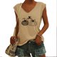 thumbnail image 2 of Camiseta sin mangas con cuello en V y estampado informal a la moda para mujer Pompotops  lopia999989, 2 of 4