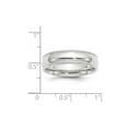 thumbnail image 2 of 14k White Gold Solid Polished Half Round 6mm Milgrain Comfort-Fit Band Size 10 Ring Ring for Women and Men, 2 of 2