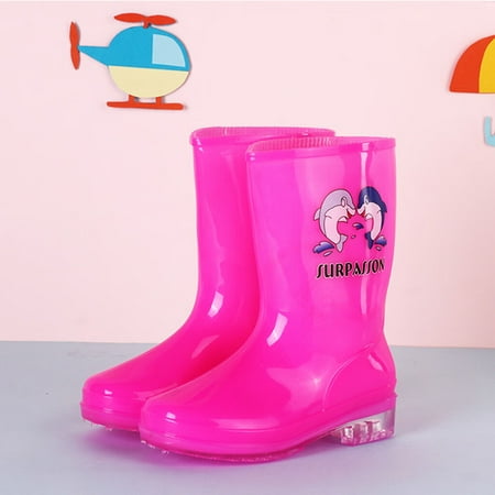 

〖TOTO〗Toddler Shoes Toddler Infant Kids Girls Boys Cute Cartoon Print Waterproof Rain Boots Shoes