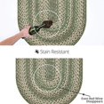 thumbnail image 4 of Homespice Decor 300997 27 x 45 in. Oval Hillside Ultra Durable Braided Rug, Green, 4 of 5