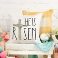 thumbnail image 3 of hofaaa Happy Easter Throw Pillow Covers 18x18 Set of 4 Easter Decorations for Home Bunny He is Risen Cross Eggs Decorative Spring Home Decor for Sofa Couch G209-18, 3 of 6