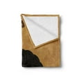 thumbnail image 2 of 1970s Soft Flannel Fleece Throw Blanket, Woman with Afro Hairstyle and Hippies are Back Words Earth Tones, Cozy Plush for Indoor and Outdoor Use, 50" x 70", Pale Coffee Black, by Ambesonne, 2 of 5