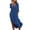 Blue-A, variant on Women Boho Linen Shirt Long Dress Side Split Beach Swimwear Cover Up Dress with Pocket V Neck Casual Loose Dress (X-Large, Navy)