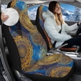 thumbnail image 3 of Uorisanigo Car Seat Covers Front Seats Only Stylish Car Accessories for Women, Soft Plush Ethnic Mandala Auto Seat Cover 2 Packs for Cars, Truck, SUV, 3 of 7