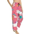 thumbnail image 2 of Junzan Yoga Unicorn Women'S Pajama Pants Drawstring Comfy Sleep Bottoms With Pockets, 2 of 9