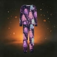 thumbnail image 5 of Halloween Pajamas, Pastel Tie Dye Matching Family Pajamas Pink Purple Ghost Print Long Sleeve Two Piece Pajama Set Soft Sleepwear Nightwear Loungewear Girly Casual Photos, 5 of 6