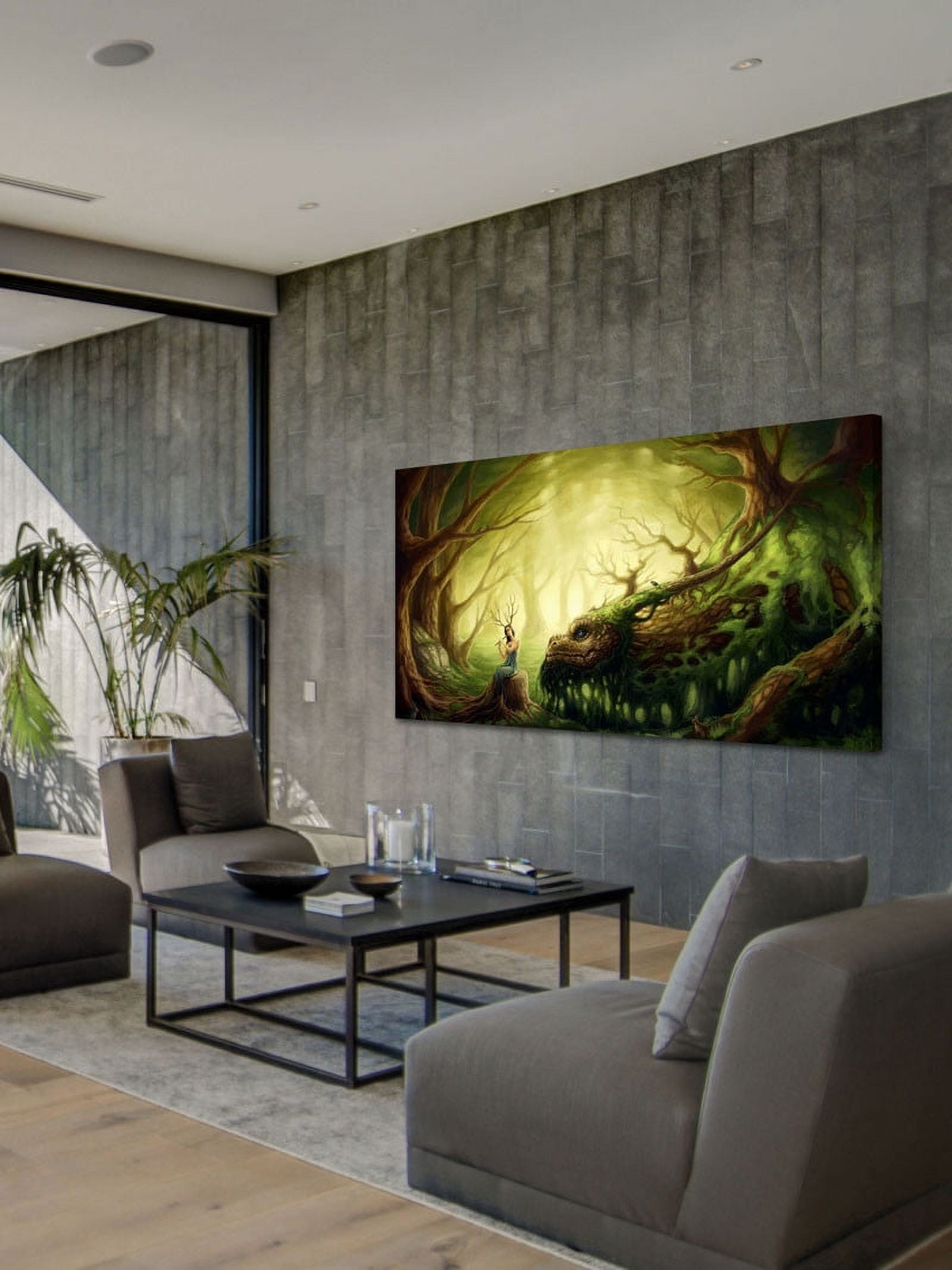Marmont Hill 'Forest Dragon' by Jonas J dicke Painting Print on Wrapped Canvas