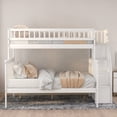thumbnail image 4 of Tcbosik Twin Over Full Stairway Bunk Bed With Storage, White, 4 of 9