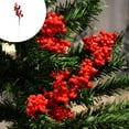 thumbnail image 2 of Beautynvta Christmas Red Glitter Berries Stems for Christmas Tree Decoration, 8.6'' Artificial Christmas Berry Picks for DIY Crafts Wreath Garland Xmas Tree Topper Decor, 2 of 6