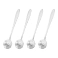 thumbnail image 1 of Unique Bargains 4Pack 5' Stainless Steel Rose Spoons Coffee Spoon Small Teaspoon, Silver, 1 of 4