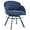 Blue, variant on RONG-3 Swivel Accent Chair, Flower Chenille Armchair, Vanity Chair Side Chair with 360-Degree Swivel Base and Seat Cushion for Living Room/Bedroom/Home Office/Makeup,White