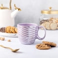 thumbnail image 3 of Thyme & Table Purple Pearl Swirl Mug 17.6 fl oz, Stoneware, 3 of 5