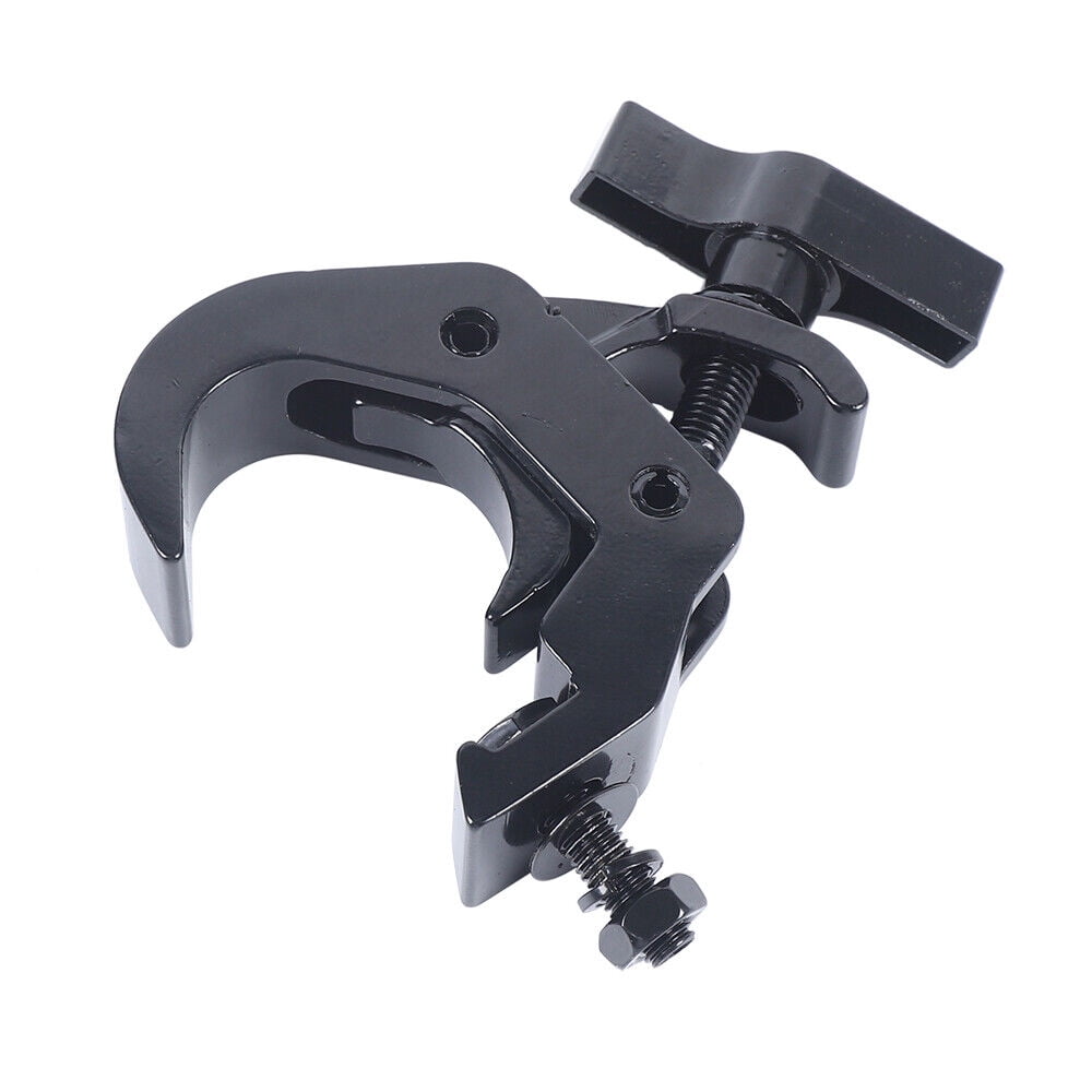 8 Pack 330lbs Heavy Duty Stage Lighting Clamps – DJ Truss Hook Clamp Set for Stage Lights, Par Lights, and Spot Lights (Black, Aluminum Alloy)